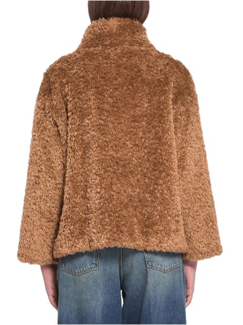 Giaccone da donna in ecomontone color cammello HERNO | GI000331D124212000